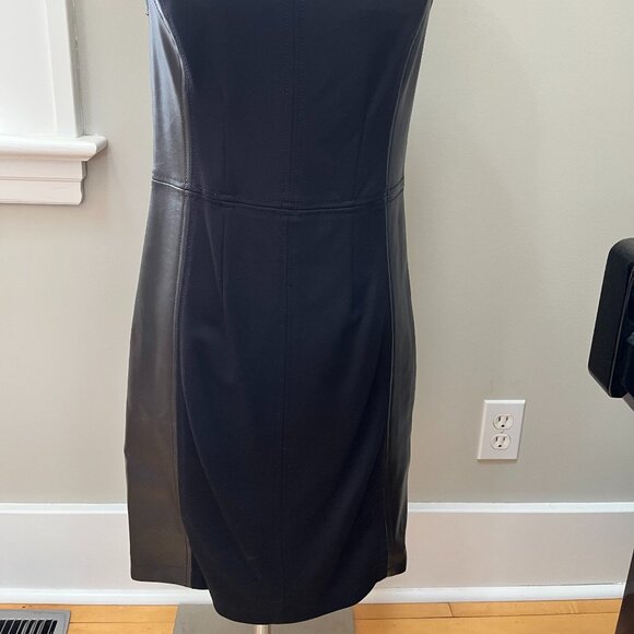 Vintage faux leather/stretch Mexx Metropolitan dress, Size small - Picture 2 of 10